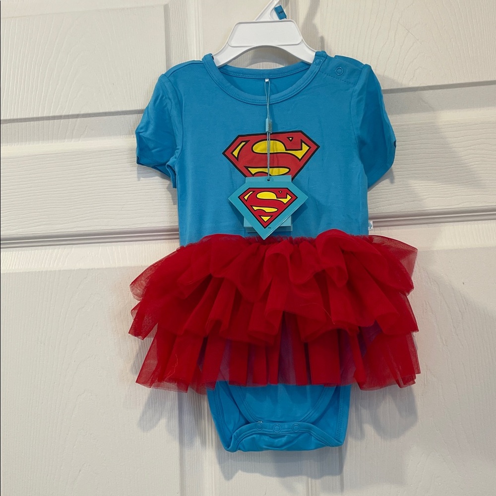 Posh Peanut "I am Superman" adorable Toddler soft tulle outfit Sooo Cute!!!